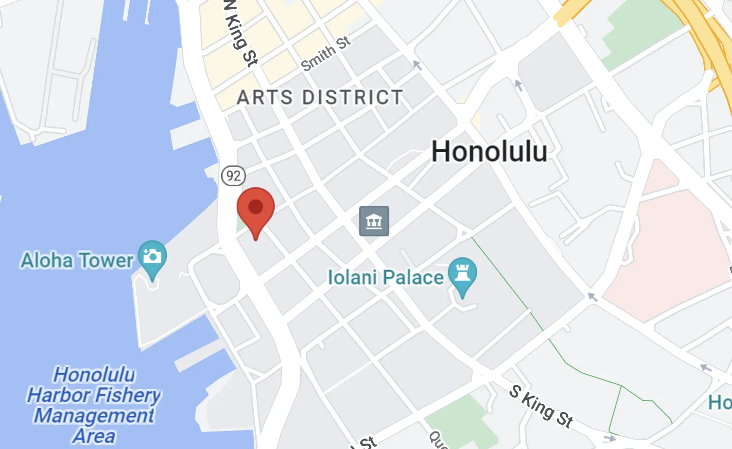Google Map of the Miyashita & O'Steen Personal Injury Law Office in Honolulu, Hawaii